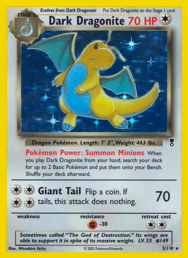 Dark Dragonite #5 – Legendary Collection card
