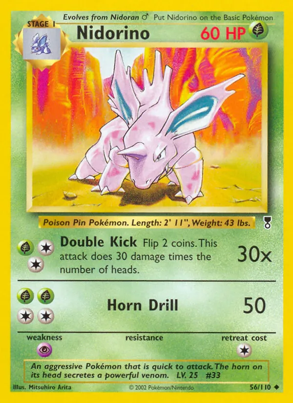 Nidorino #56 – Legendary Collection card