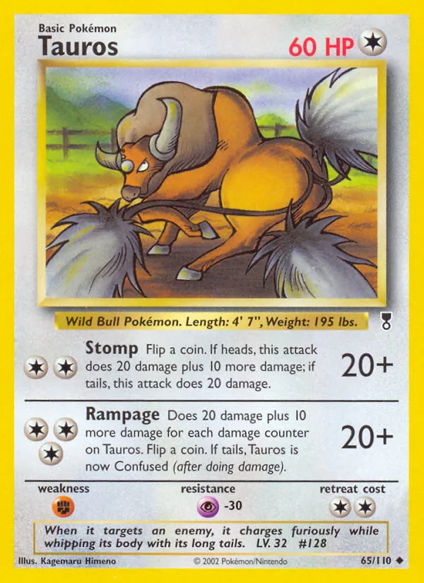 Tauros #65 – Legendary Collection card