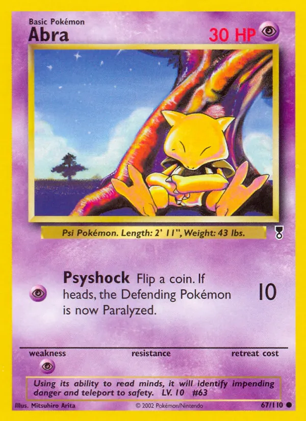 Abra #67 – Legendary Collection card