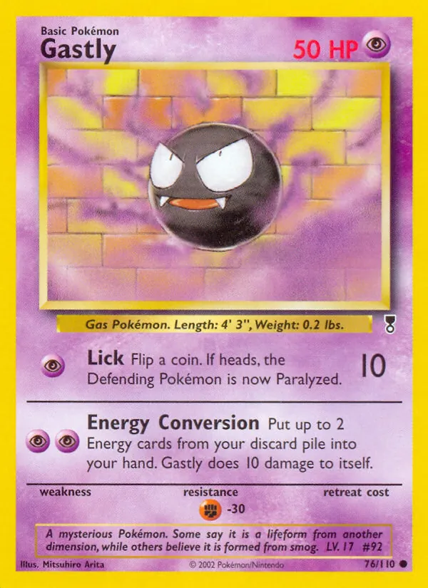 Gastly #76 – Legendary Collection card