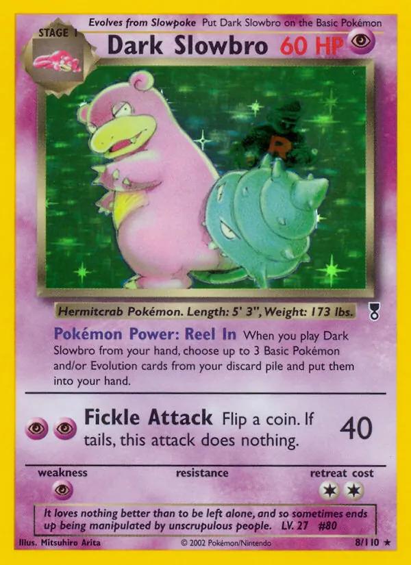 Dark Slowbro #8 – Legendary Collection card