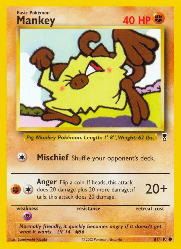 Mankey #81 – Legendary Collection card