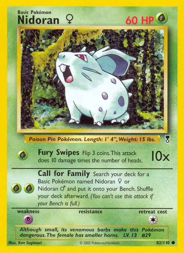 Nidoran ♀ #82 – Legendary Collection card