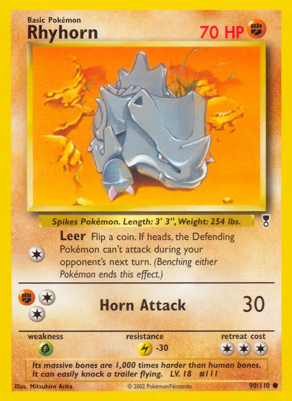 Rhyhorn #90 – Legendary Collection card
