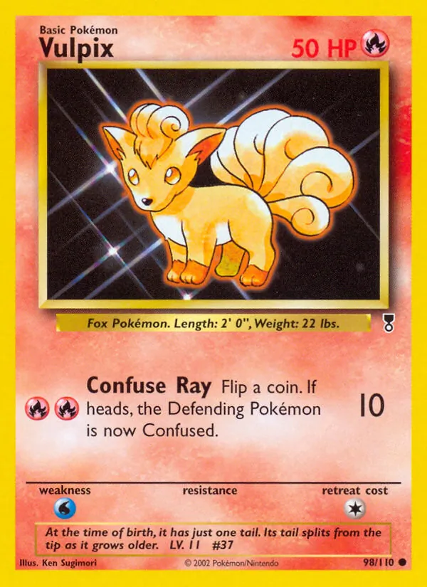 Vulpix #98 – Legendary Collection card