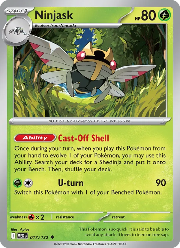 Ninjask #017 – Mega Evolution card
