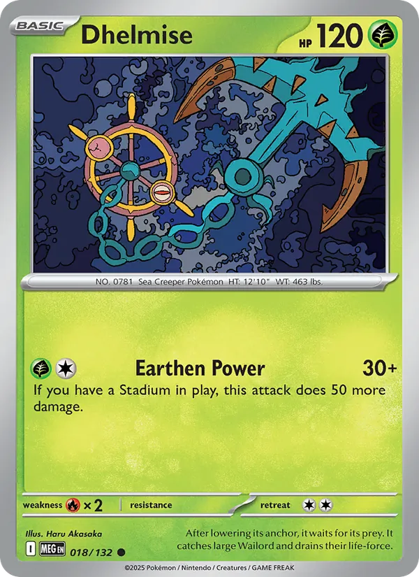 Dhelmise #018 – Mega Evolution card