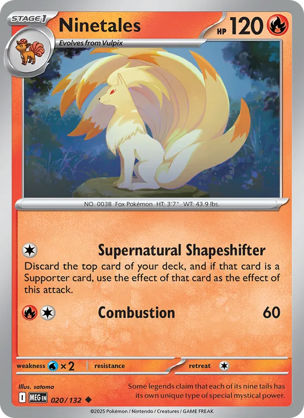 Ninetales #020 – Mega Evolution card