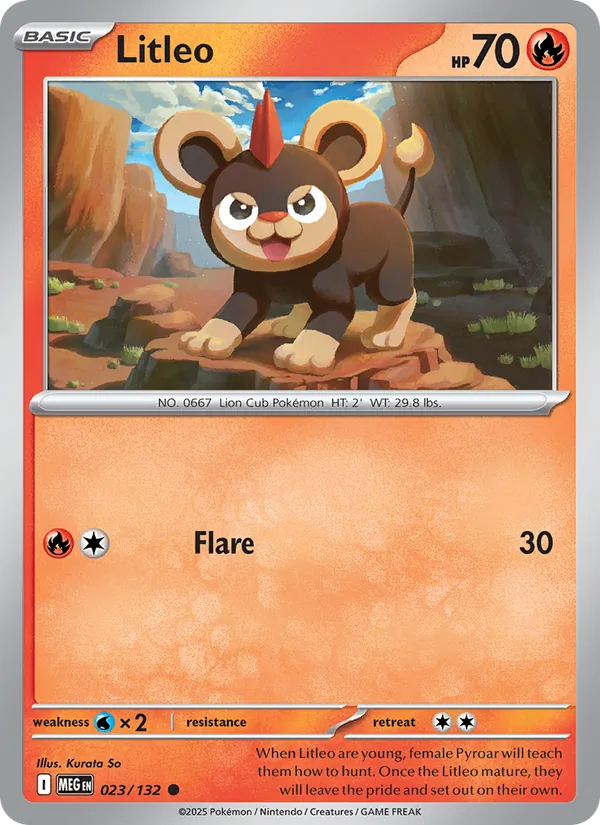Litleo #023 – Mega Evolution card