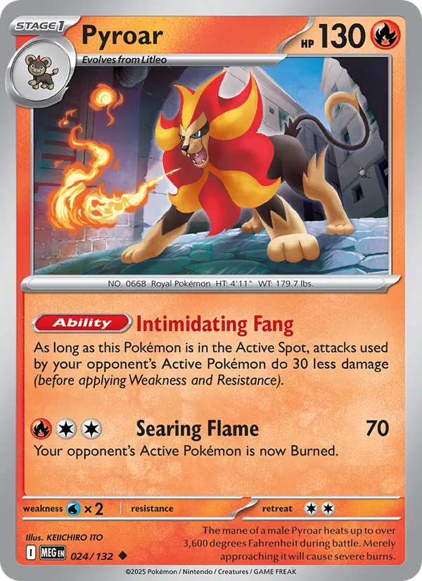 Pyroar #024 – Mega Evolution card