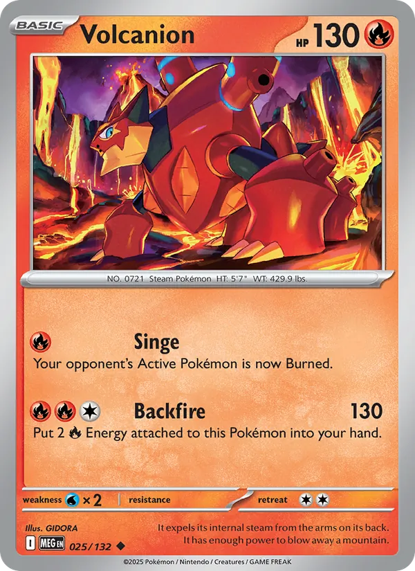 Volcanion #025 – Mega Evolution card