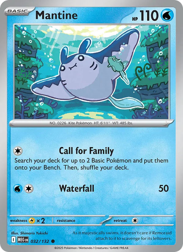 Mantine #032 – Mega Evolution card