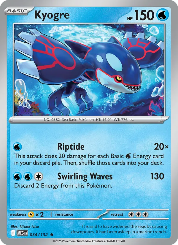 Kyogre #034 – Mega Evolution card