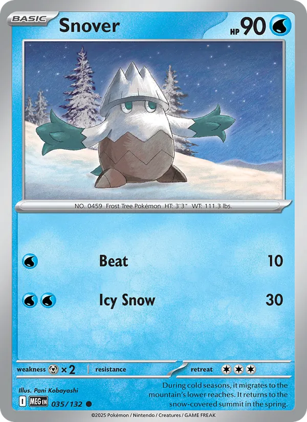Snover #035 – Mega Evolution card