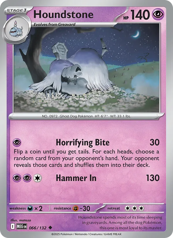 Houndstone #066 – Mega Evolution card