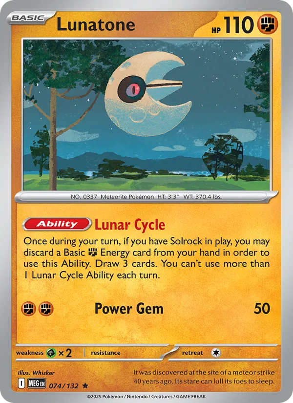 Lunatone #074 – Mega Evolution card