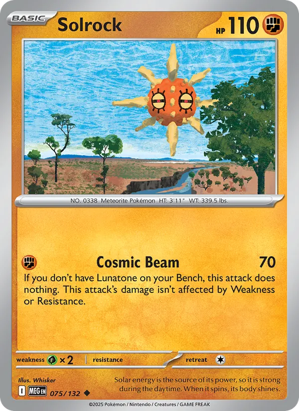 Solrock #075 – Mega Evolution card