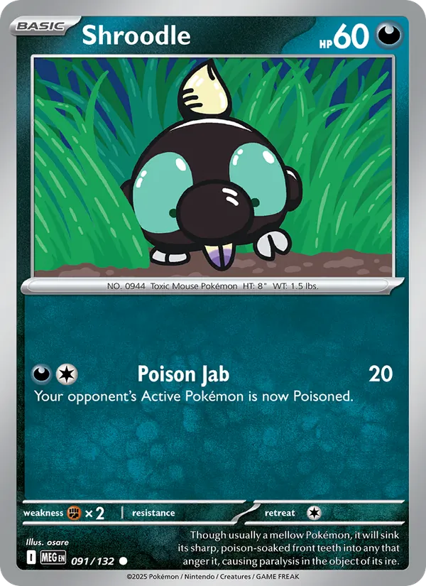 Shroodle #091 – Mega Evolution card