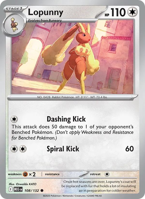 Lopunny #108 – Mega Evolution card