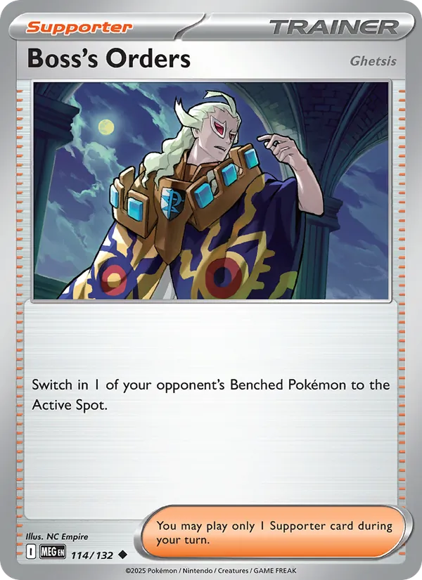 Boss's Orders #114 – Mega Evolution card