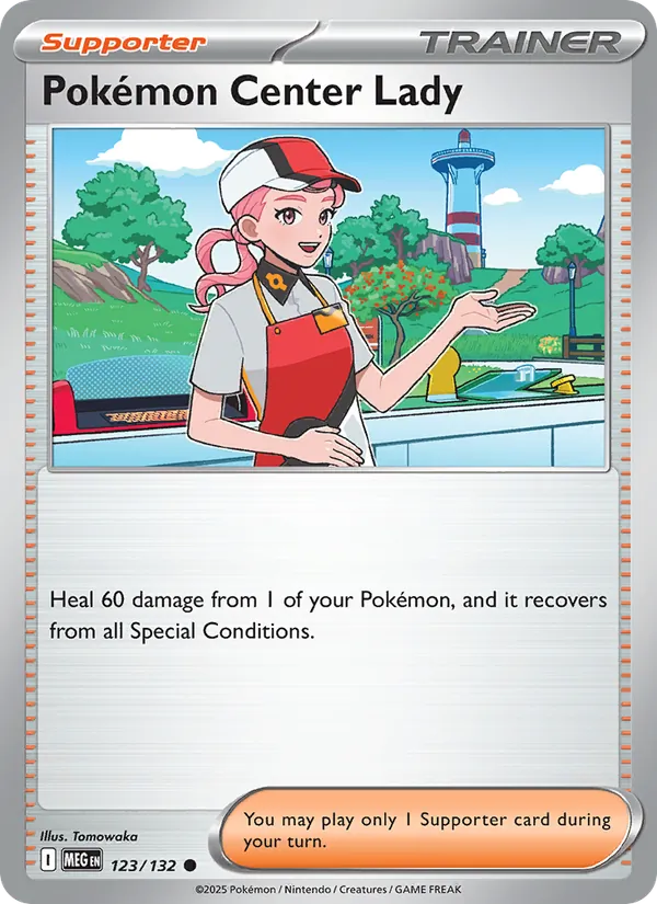 Pokémon Center Lady #123 – Mega Evolution card
