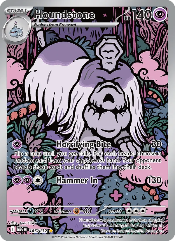 Houndstone #145 – Mega Evolution card