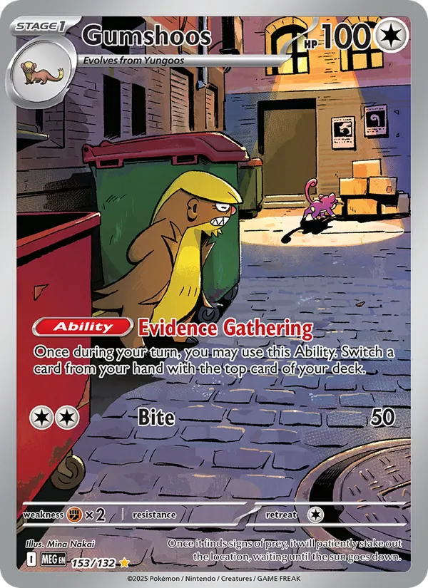 Gumshoos #153 – Mega Evolution card