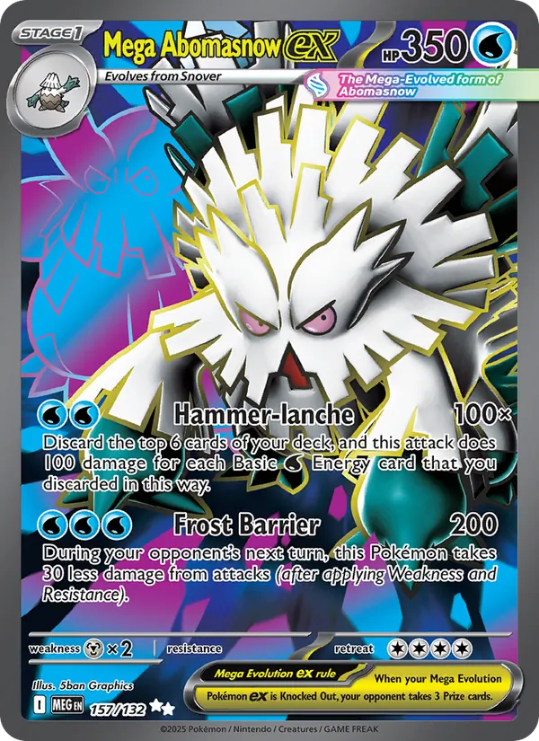 Mega Abomasnow ex #157 – Mega Evolution card