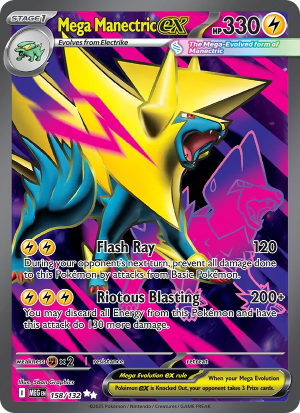 Mega Manectric ex #158 – Mega Evolution card
