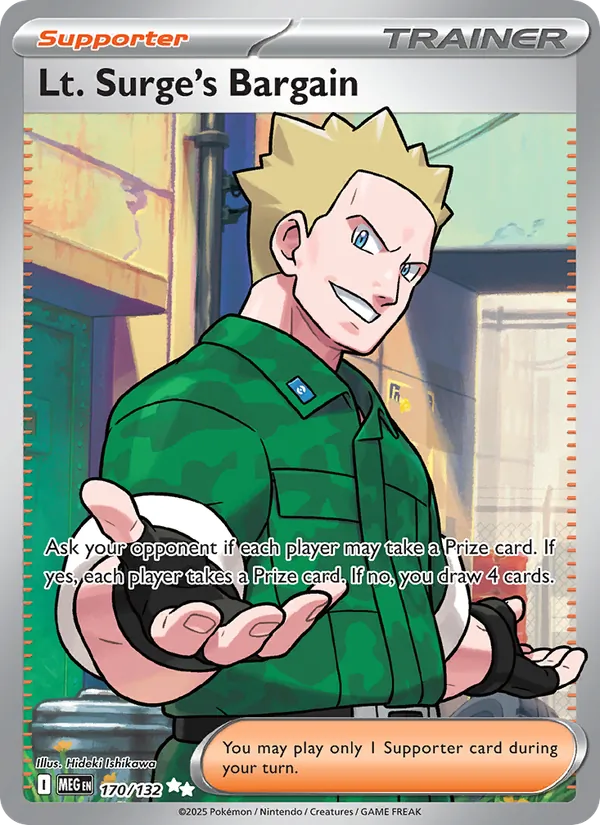 Lt. Surge's Bargain #170 – Mega Evolution card