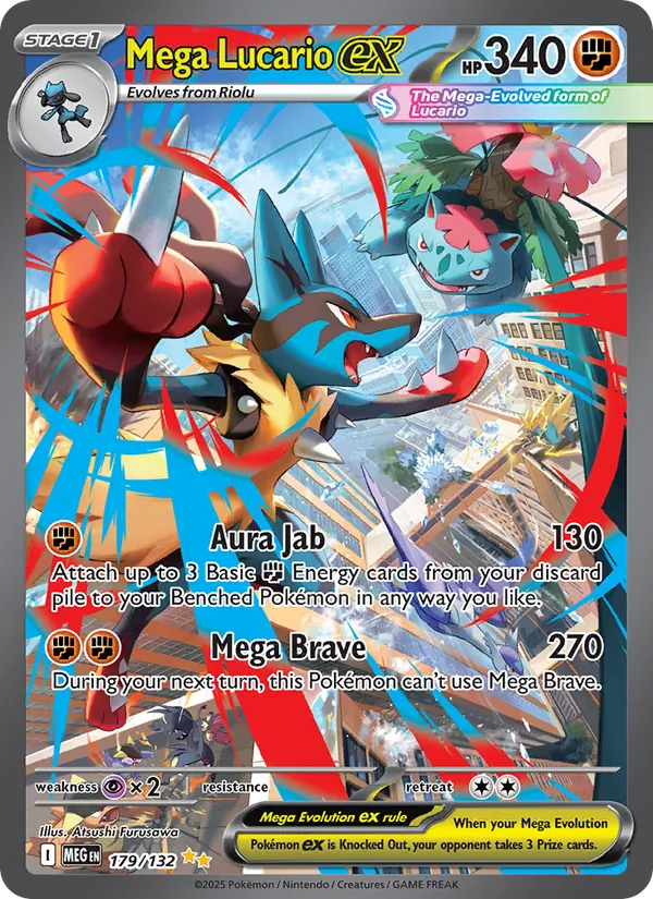 Mega Lucario ex #179 – Mega Evolution card