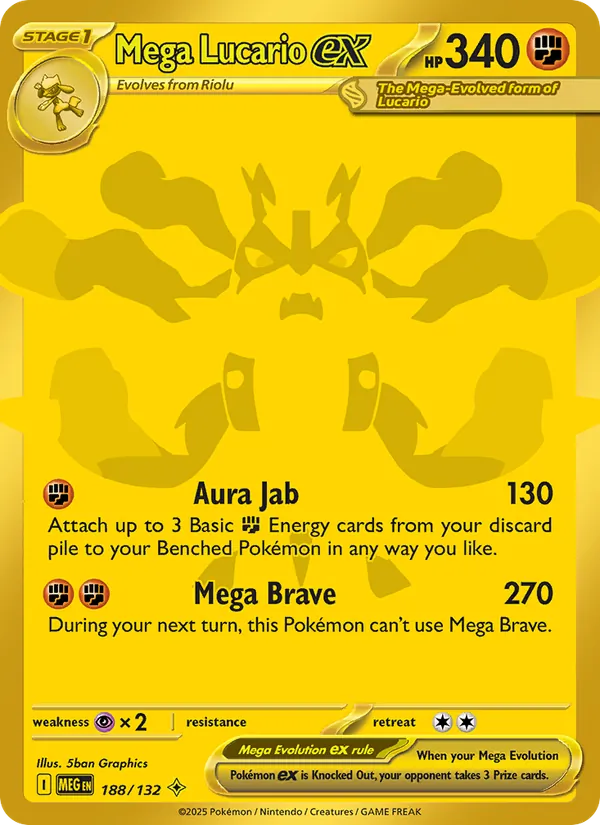 Mega Lucario ex #188 – Mega Evolution card