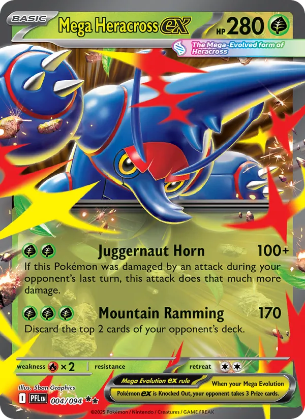 Mega Heracross ex #004 – Phantasmal Flames card