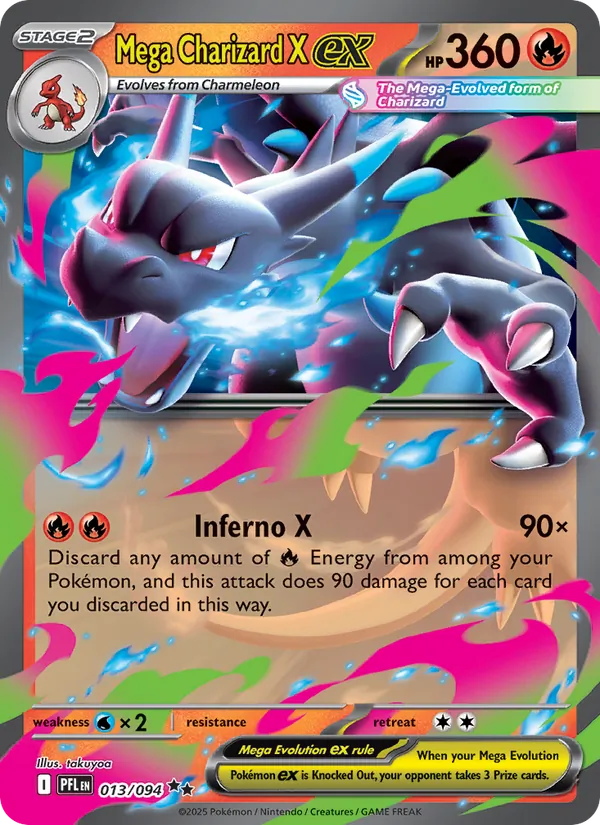 Mega Charizard X ex #013 – Phantasmal Flames card