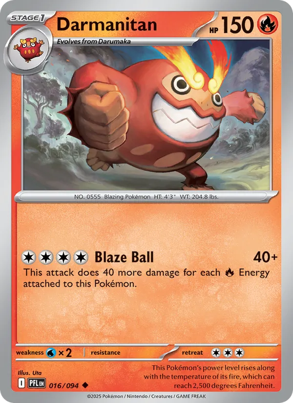 Darmanitan #016 – Phantasmal Flames card