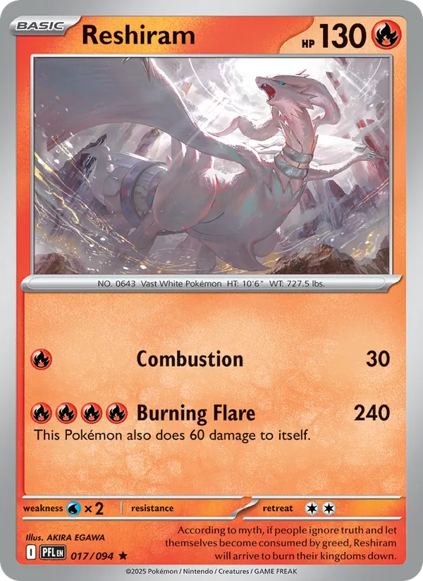 Reshiram #017 – Phantasmal Flames card