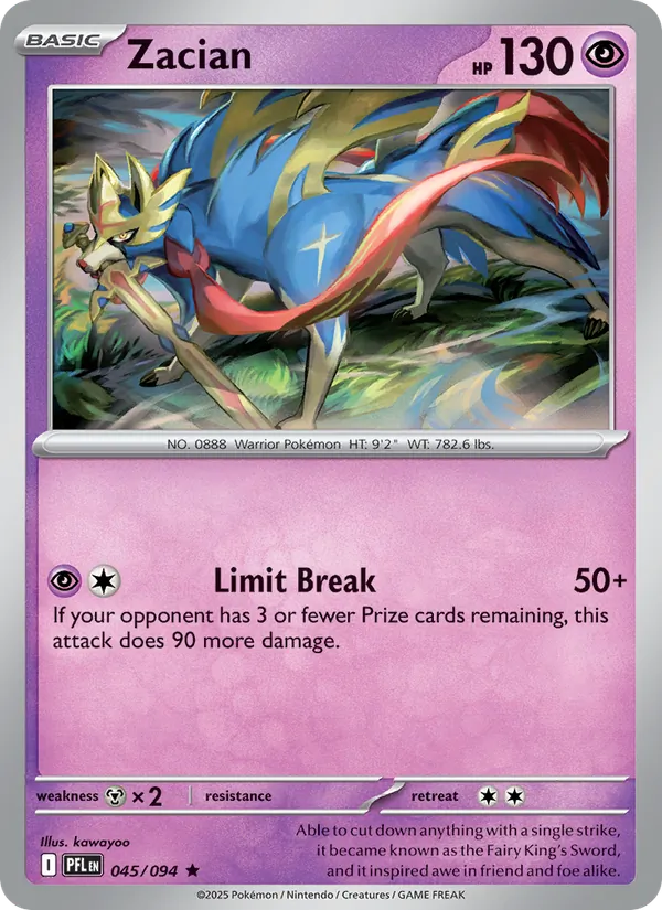 Zacian #045 – Phantasmal Flames card
