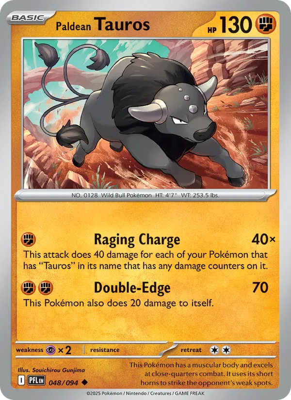 Paldean Tauros #048 – Phantasmal Flames card