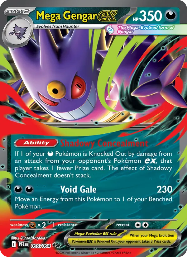 Mega Gengar ex #056 – Phantasmal Flames card