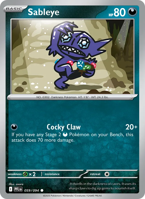 Sableye #059 – Phantasmal Flames card