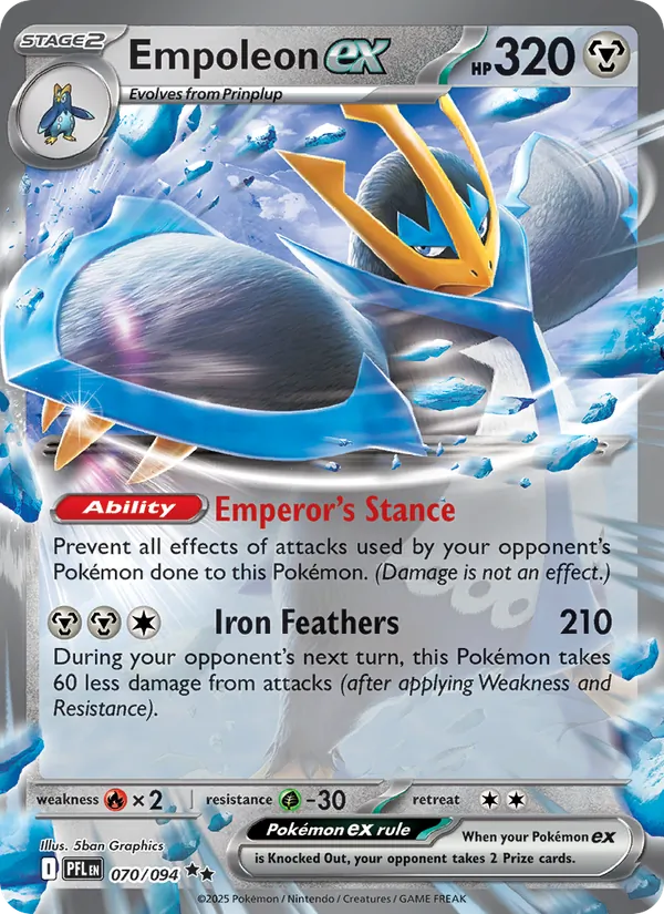 Empoleon ex #070 – Phantasmal Flames card