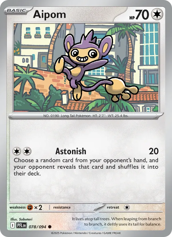 Aipom #078 – Phantasmal Flames card
