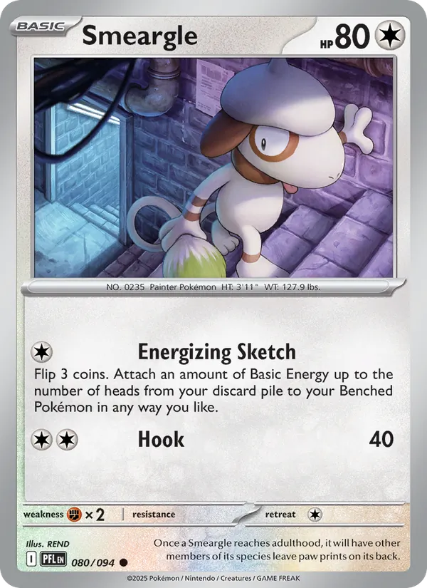 Smeargle #080 – Phantasmal Flames card