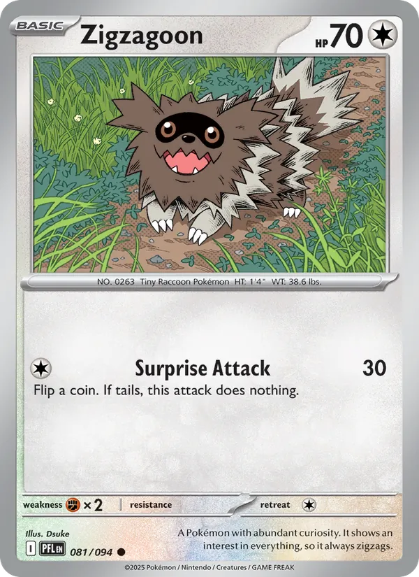Zigzagoon #081 – Phantasmal Flames card