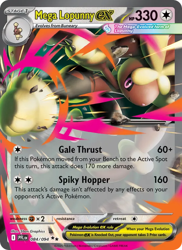 Mega Lopunny ex #084 – Phantasmal Flames card