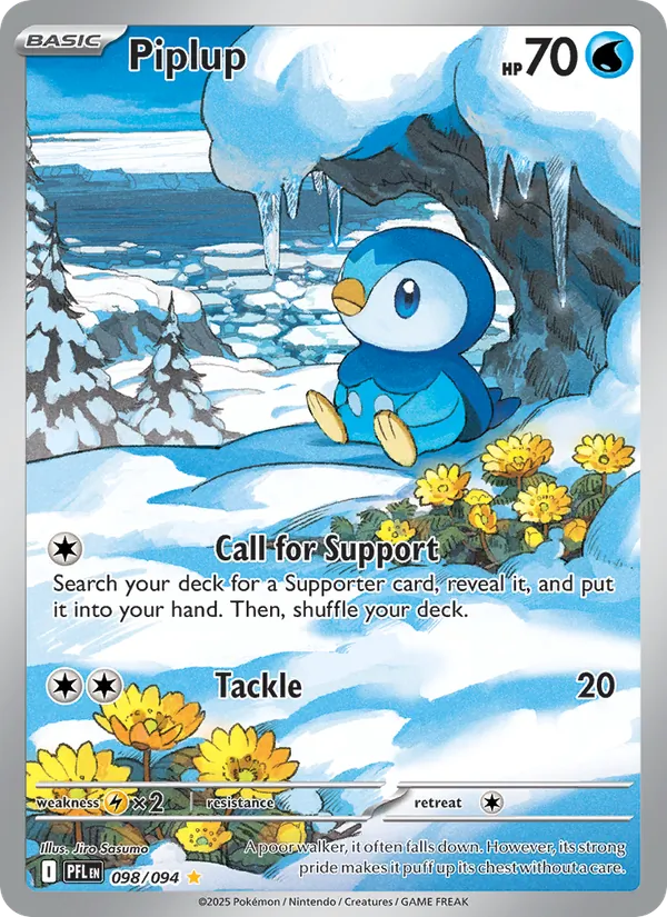 Piplup #098 – Phantasmal Flames card