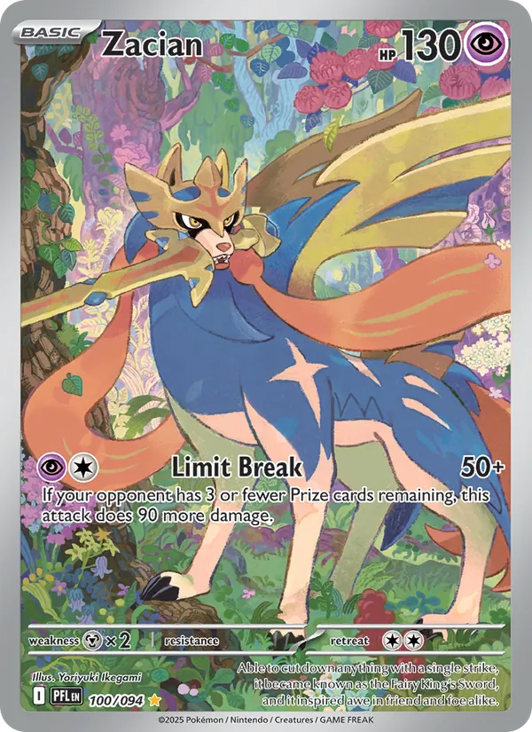 Zacian #100 – Phantasmal Flames card