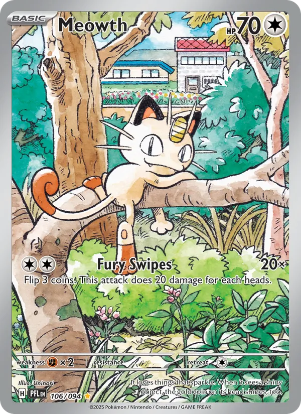 Meowth #106 – Phantasmal Flames card