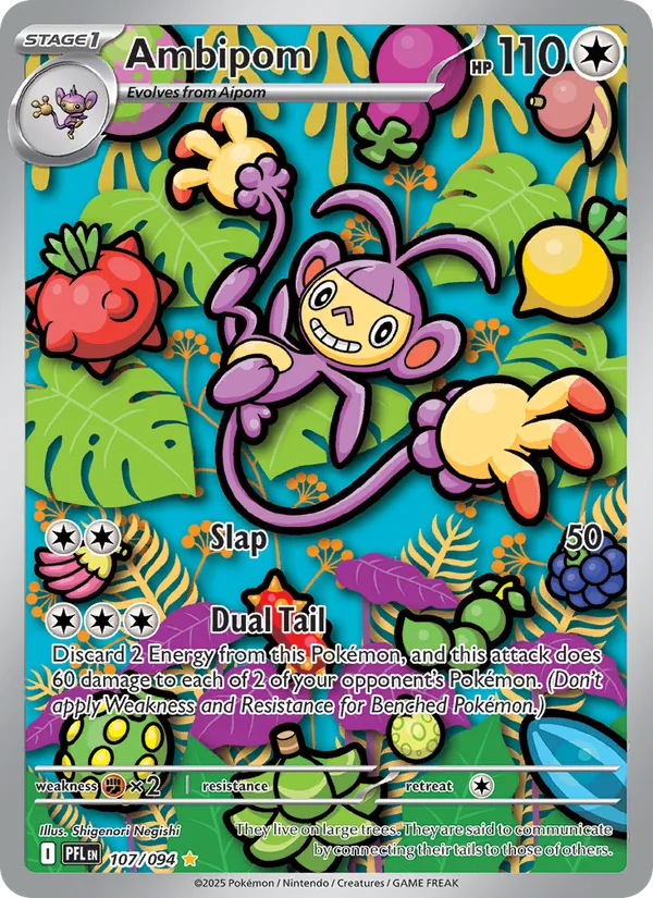 Ambipom #107 – Phantasmal Flames card
